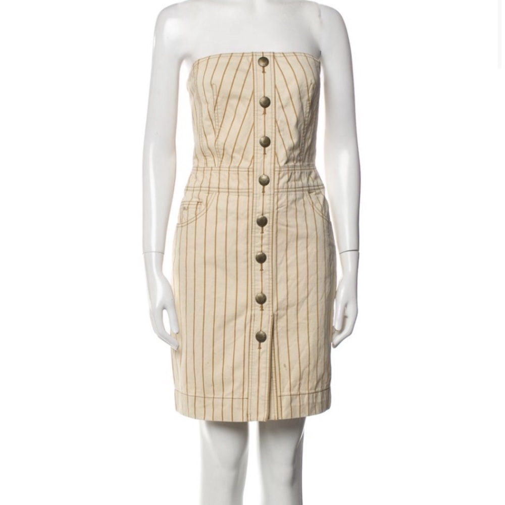 Marc Jacobs Tan Cream Sheath Mini Dress